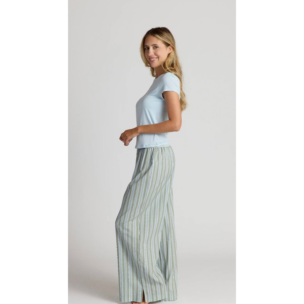 Cotton Woven Blend Pants | Sky