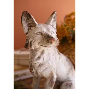 Faux Concrete Sitting Fox