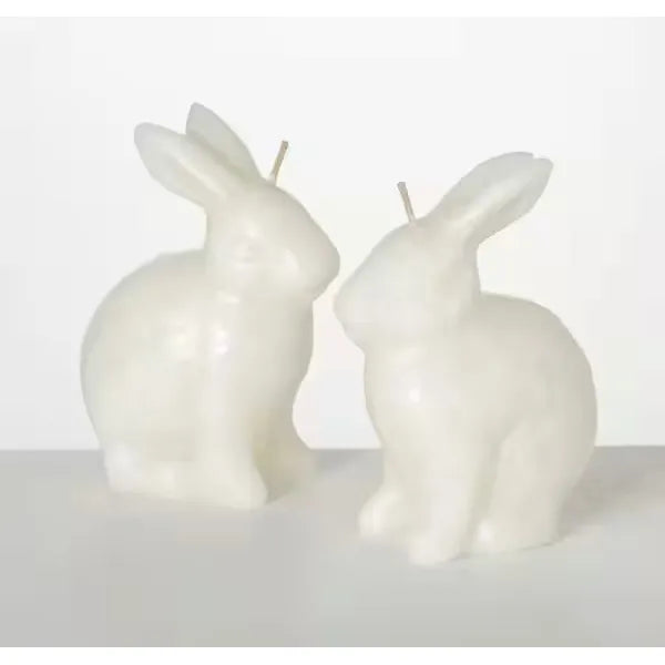 S/2 Glazed Rabbit Candles