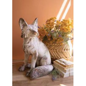 Faux Concrete Sitting Fox