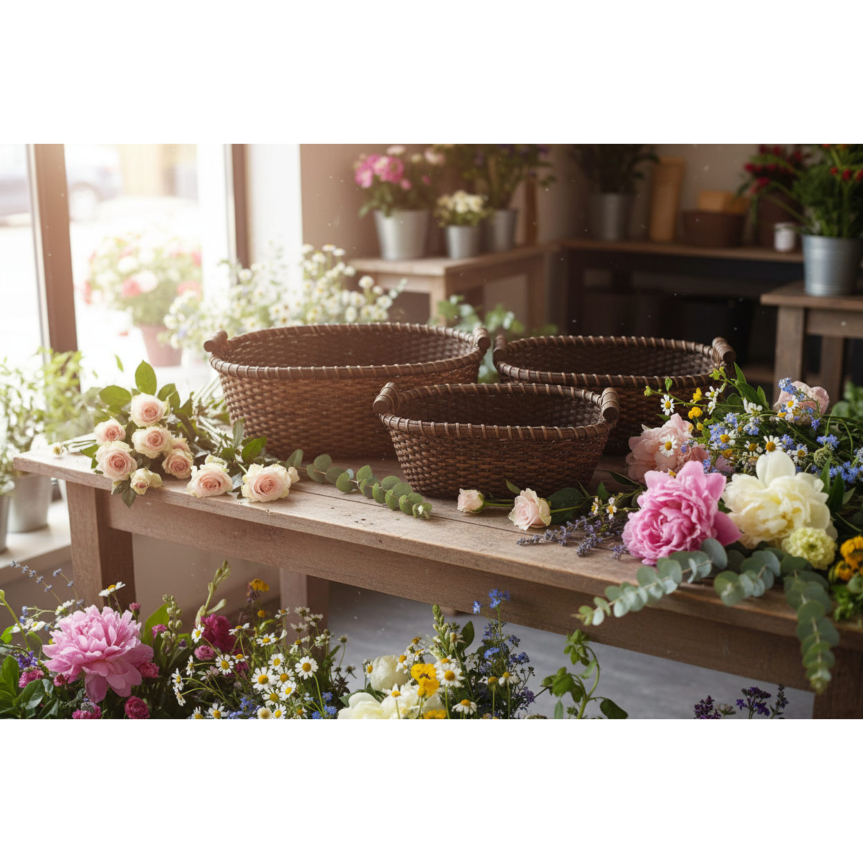 Rattan Arrangers Basket