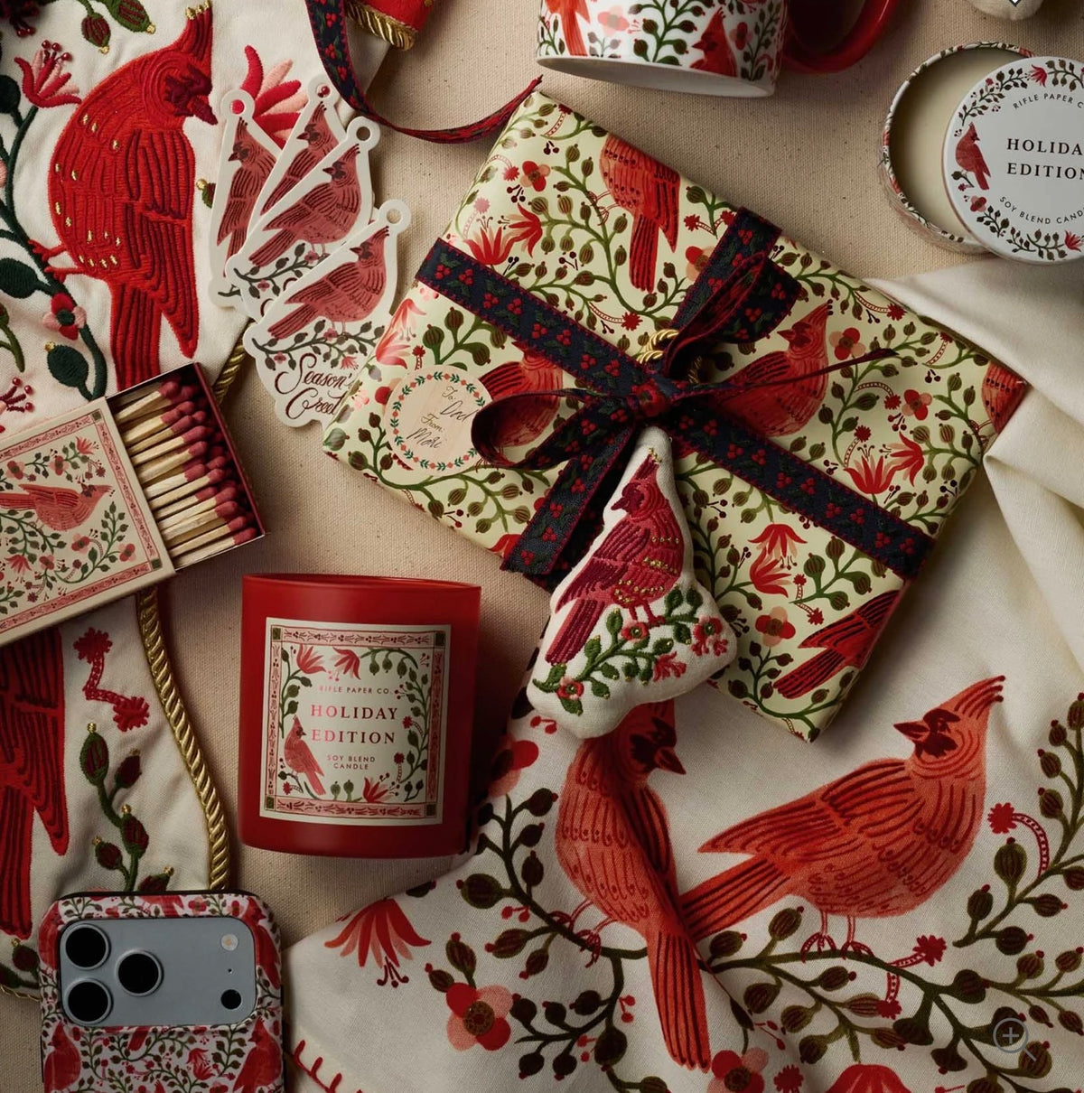 Cardinals Holiday Candle
