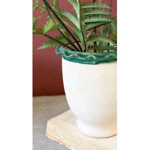 Ruffled Ceramic Flower Pot