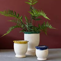 Ruffled Ceramic Flower Pot