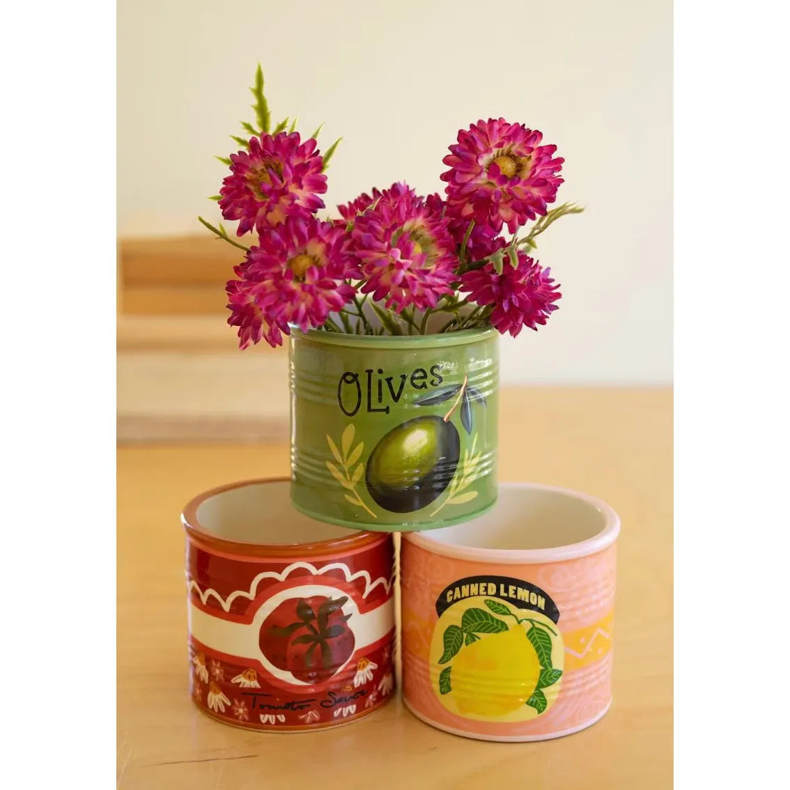 Ceramic Canned Goods Planters