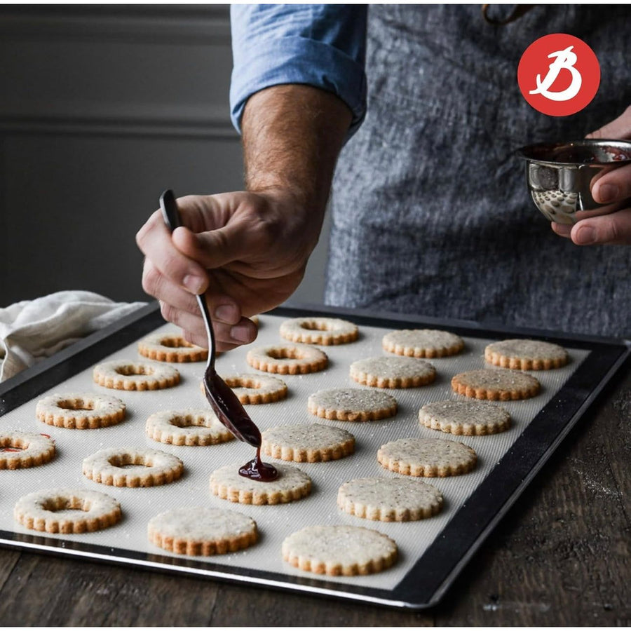 Blue Carbon Steel Rectangular Baking Sheet