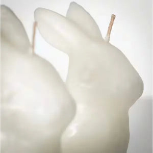 S/2 Glazed Rabbit Candles