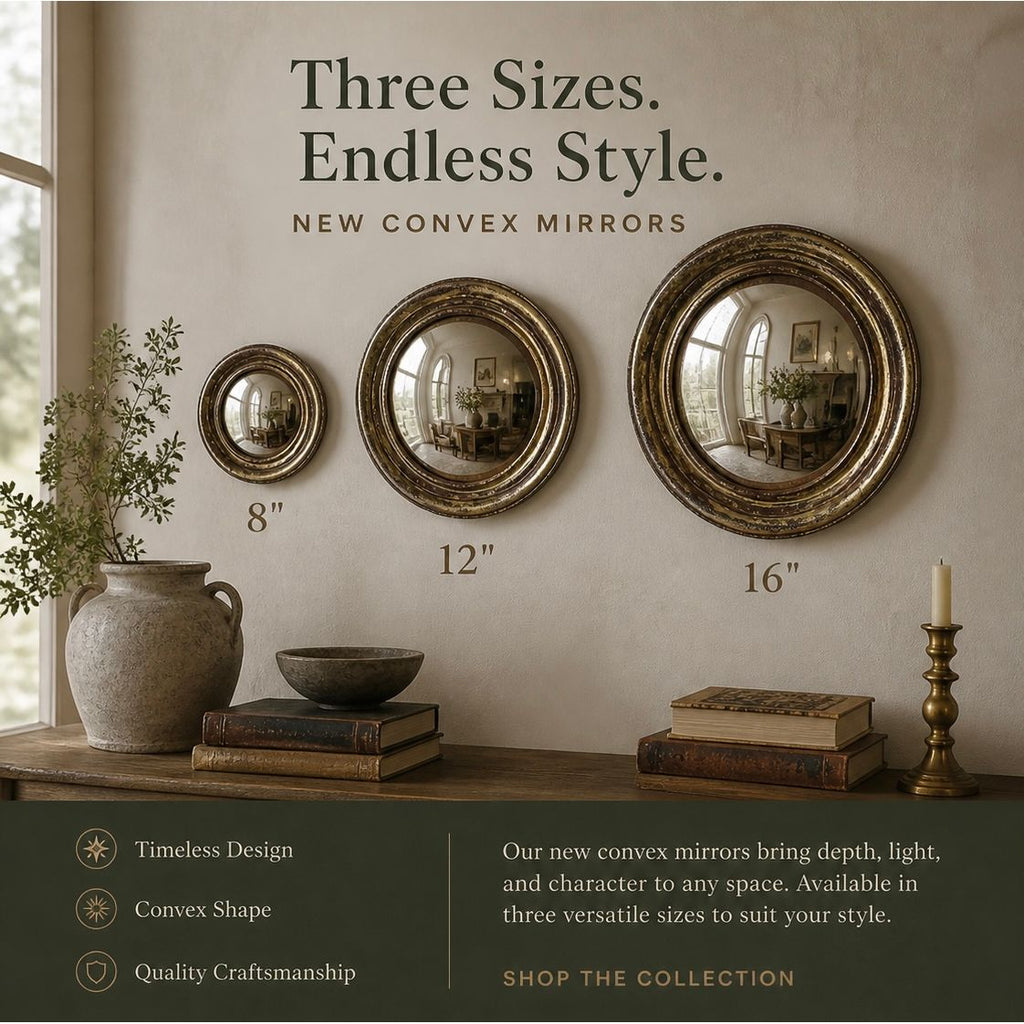 Convex Mirror | Antique Gold