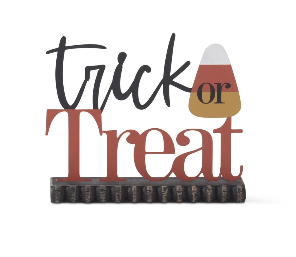 Trick or Treat Candy Corn Tabletop Sign