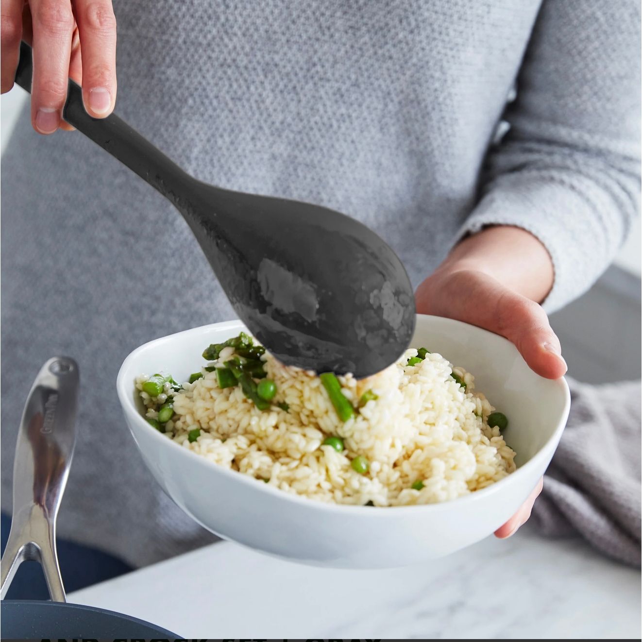 Platinum Silicone 7-PIECE Utensil & Crock Set | Gray