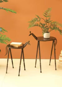 S/2 Iron Horse Accent Tables