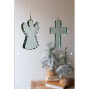 Glass Cross Suncatcher