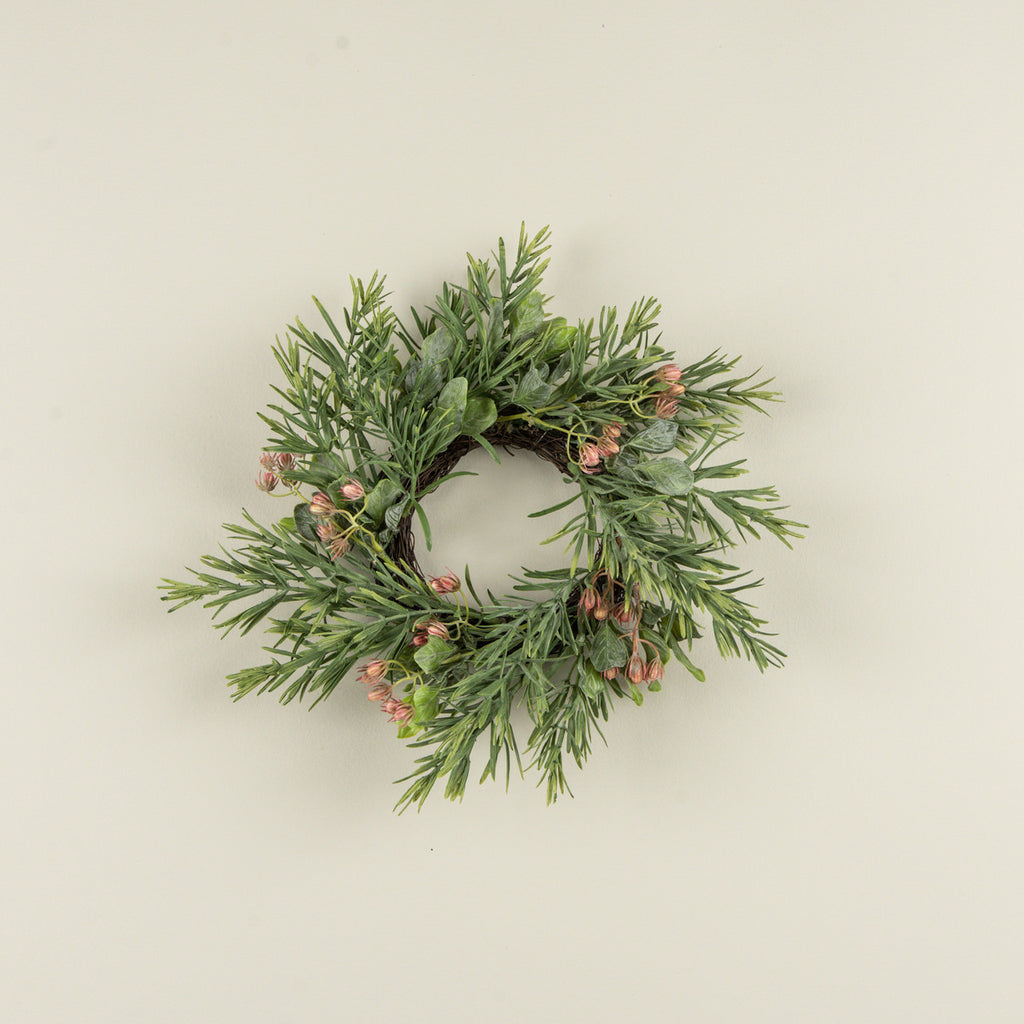 Rosemary w/Pink Berry Candle Ring