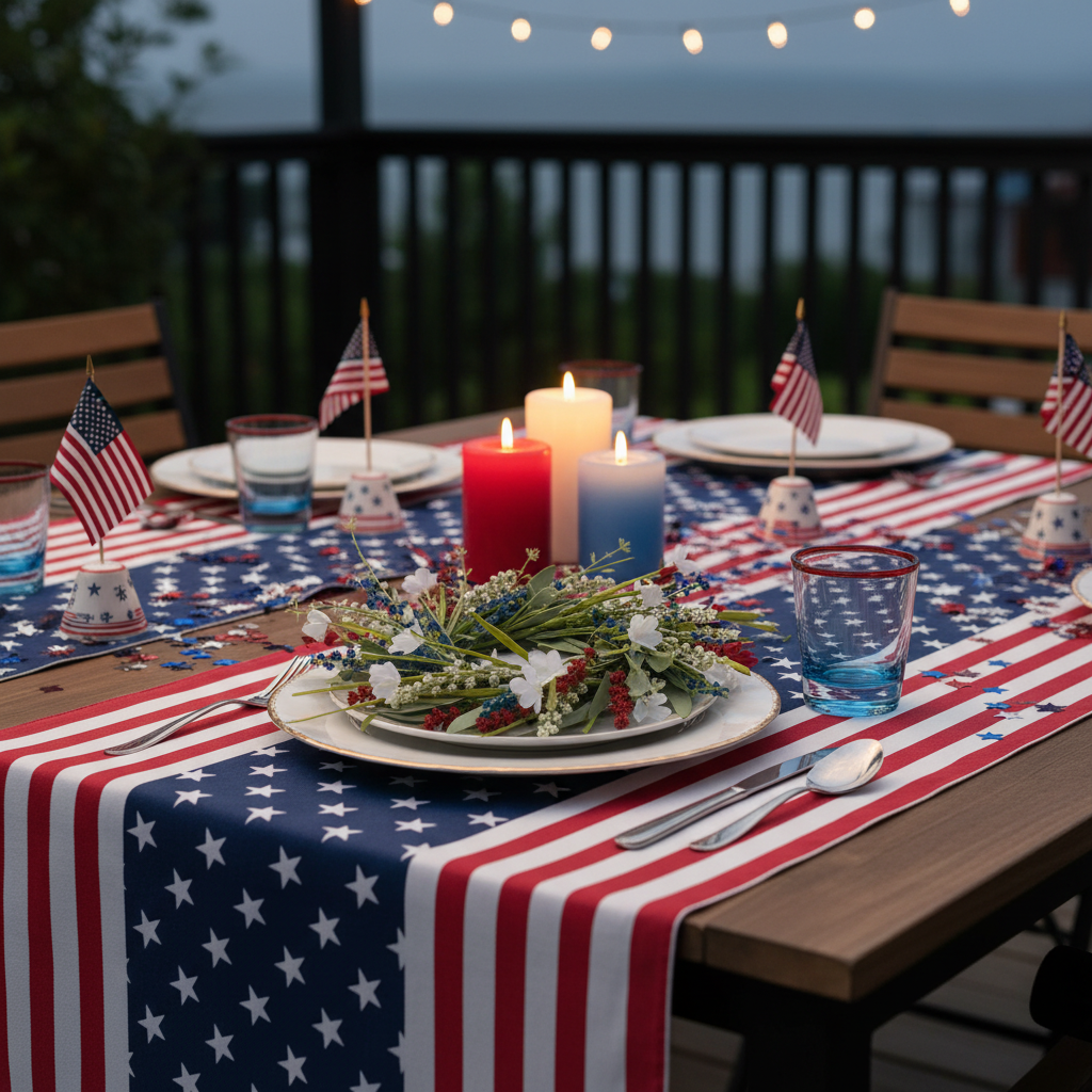 Red, White & Blue Candle Ring