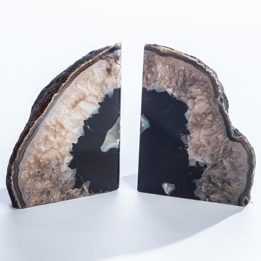 S/2 Black & Blue Agate Bookends