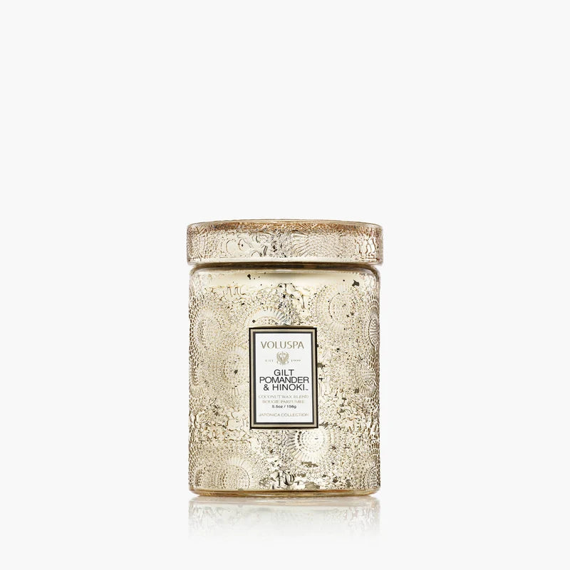 Voluspa Jar Candle | Small - Gilt Pomander & Hinoki
