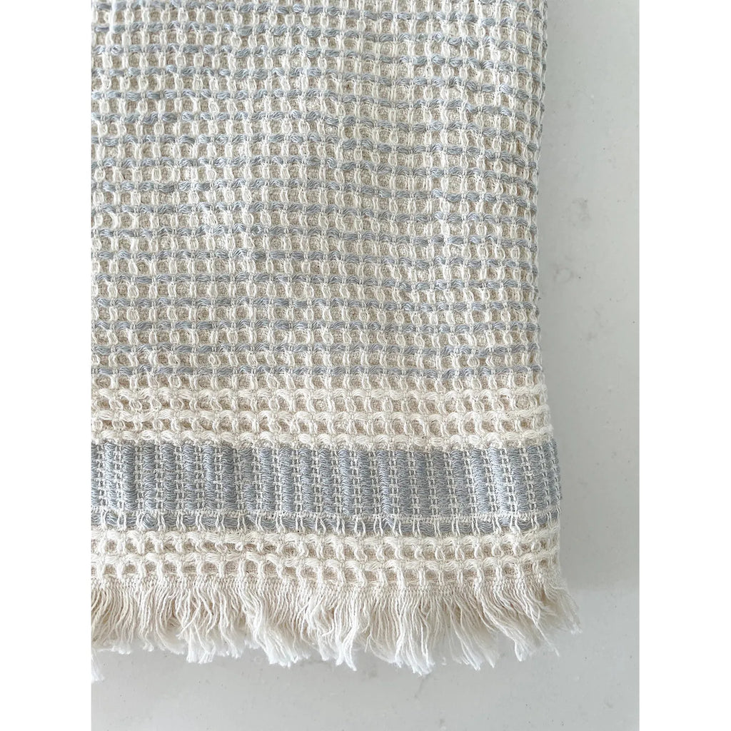 Turkish Cotton Bath Towel | Waffle Striped