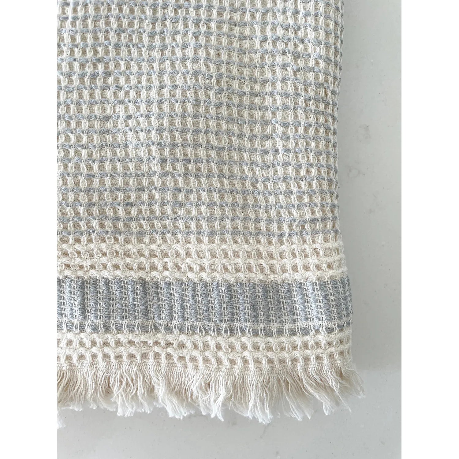 Turkish Cotton Bath Towel | Waffle Striped