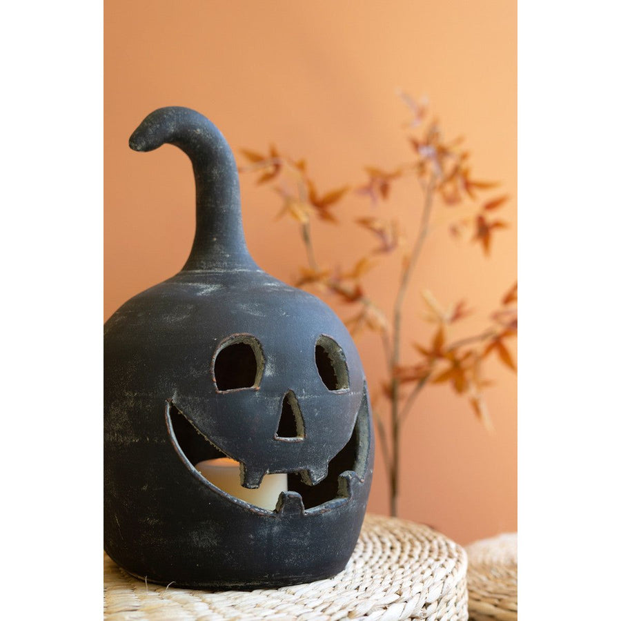 Black Clay Jack-O-Lanterns