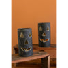 Tall Black Clay Jack-O-Lantern