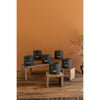 Short Black Clay Jack-O-Lantern