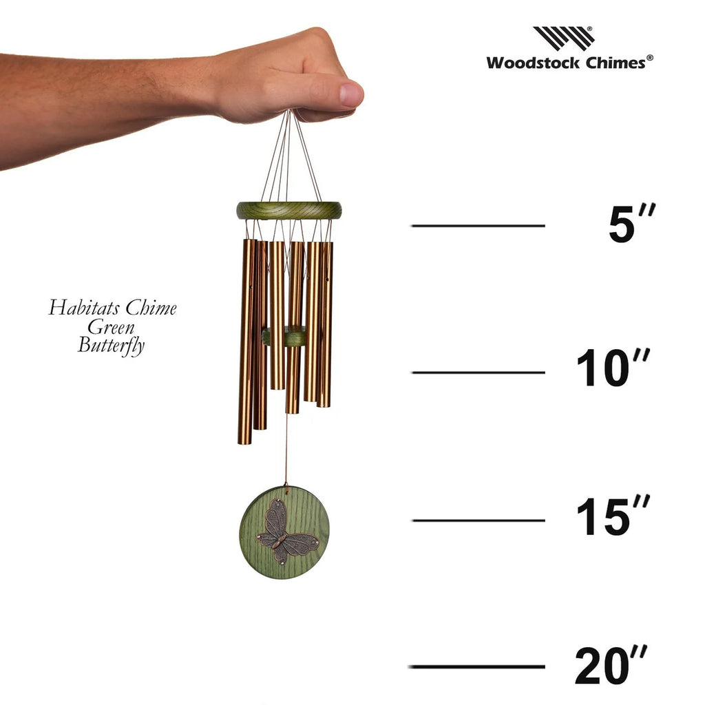 Woodstock Habitats™ Chime | Green Butterfly