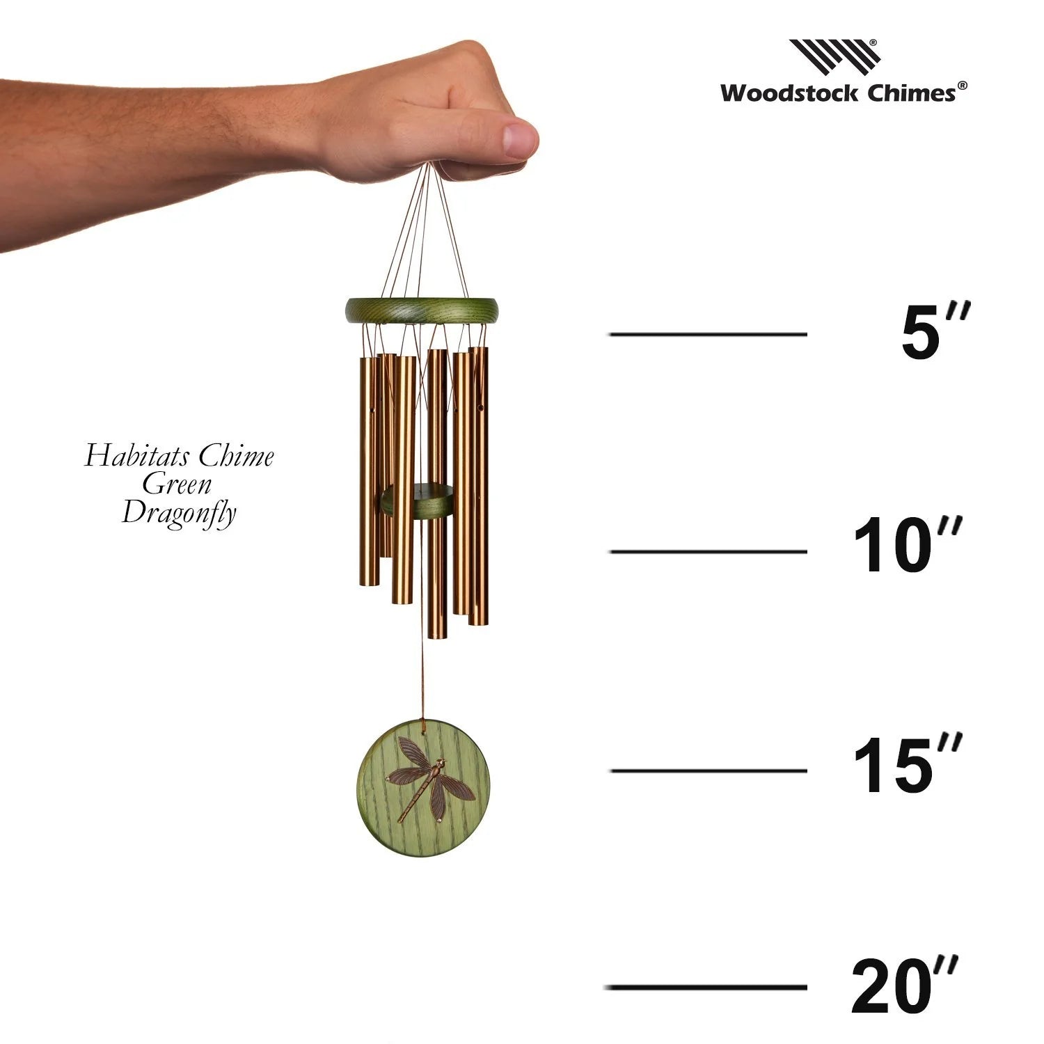 Woodstock Habitats™ Chime | Green Dragonfly