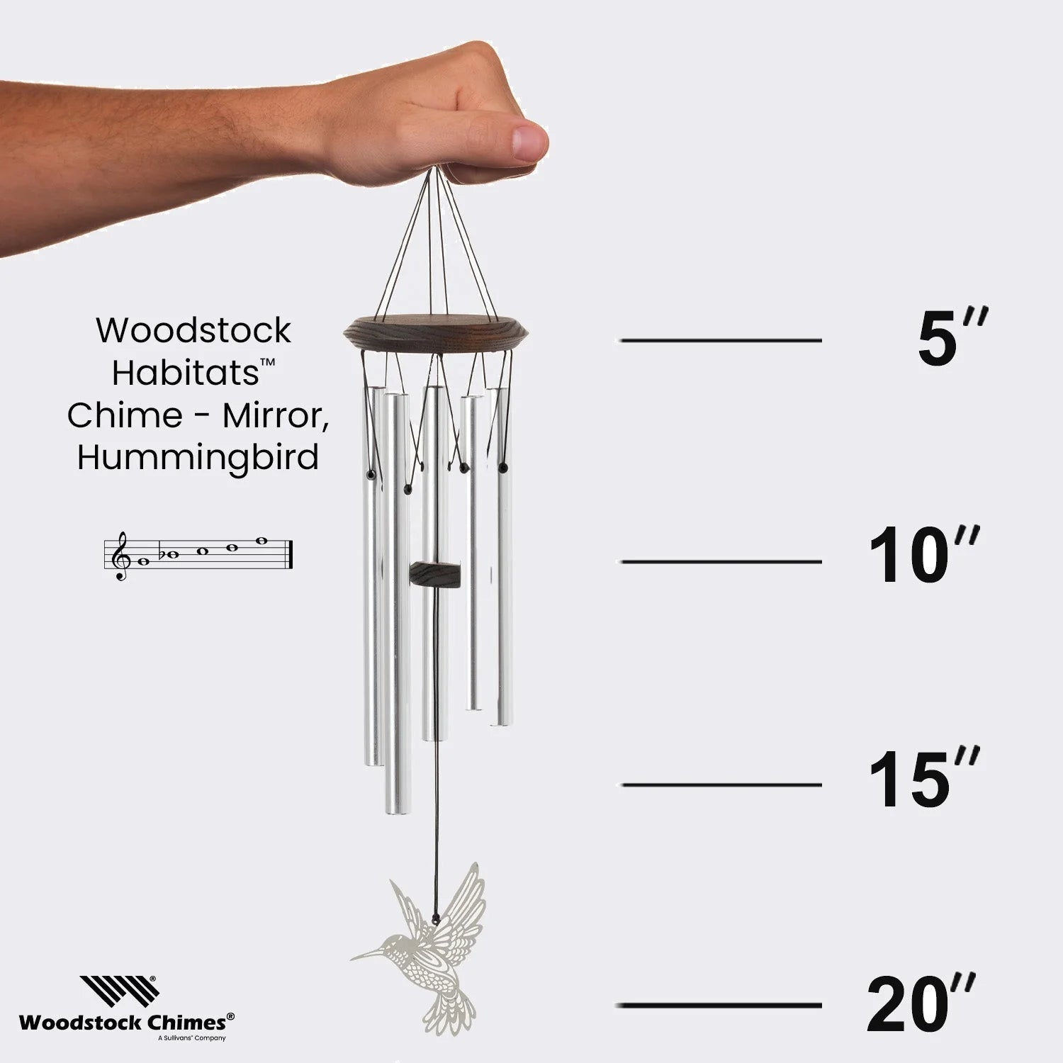 Woodstock Habitats™ Chime - Mirror | Hummingbird