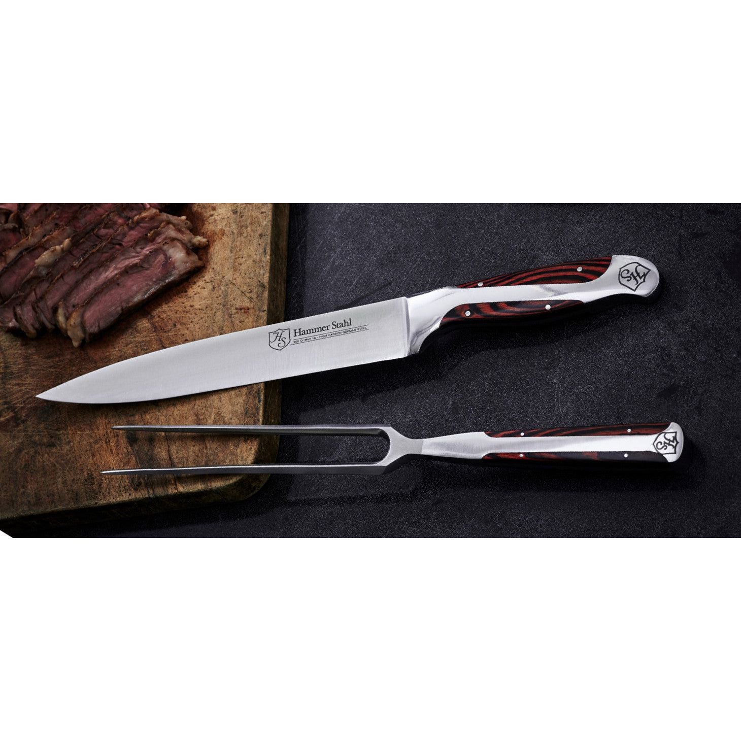 Hammer Stahl Carving Knife & Fork Set