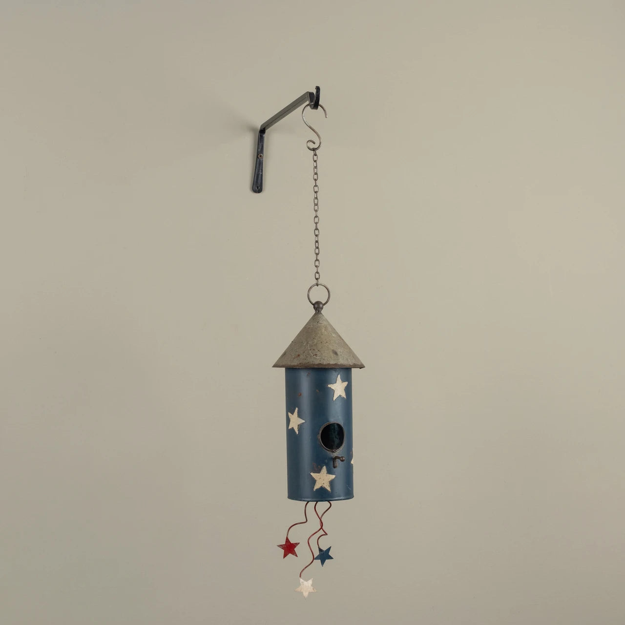 Blue & White Stars Firework Birdhouse