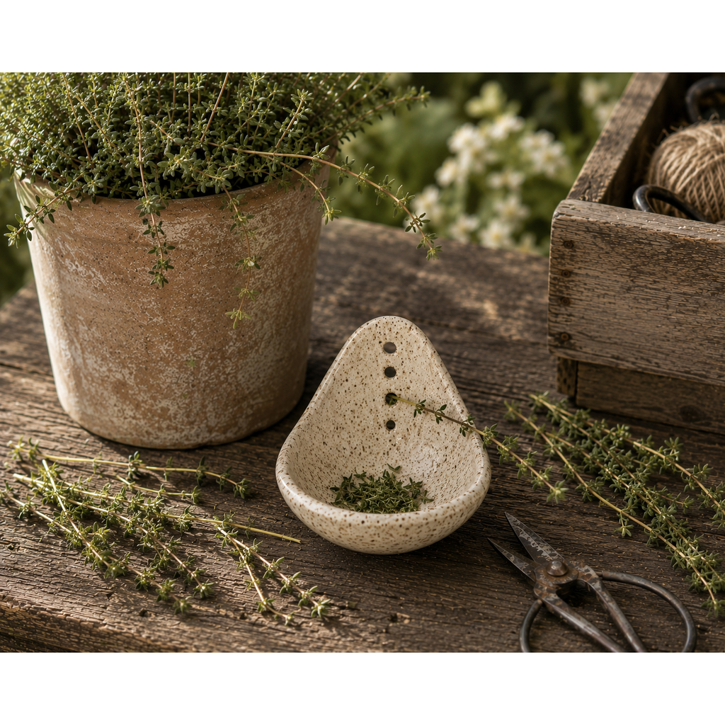 Handmade Ceramic Herb Stripper