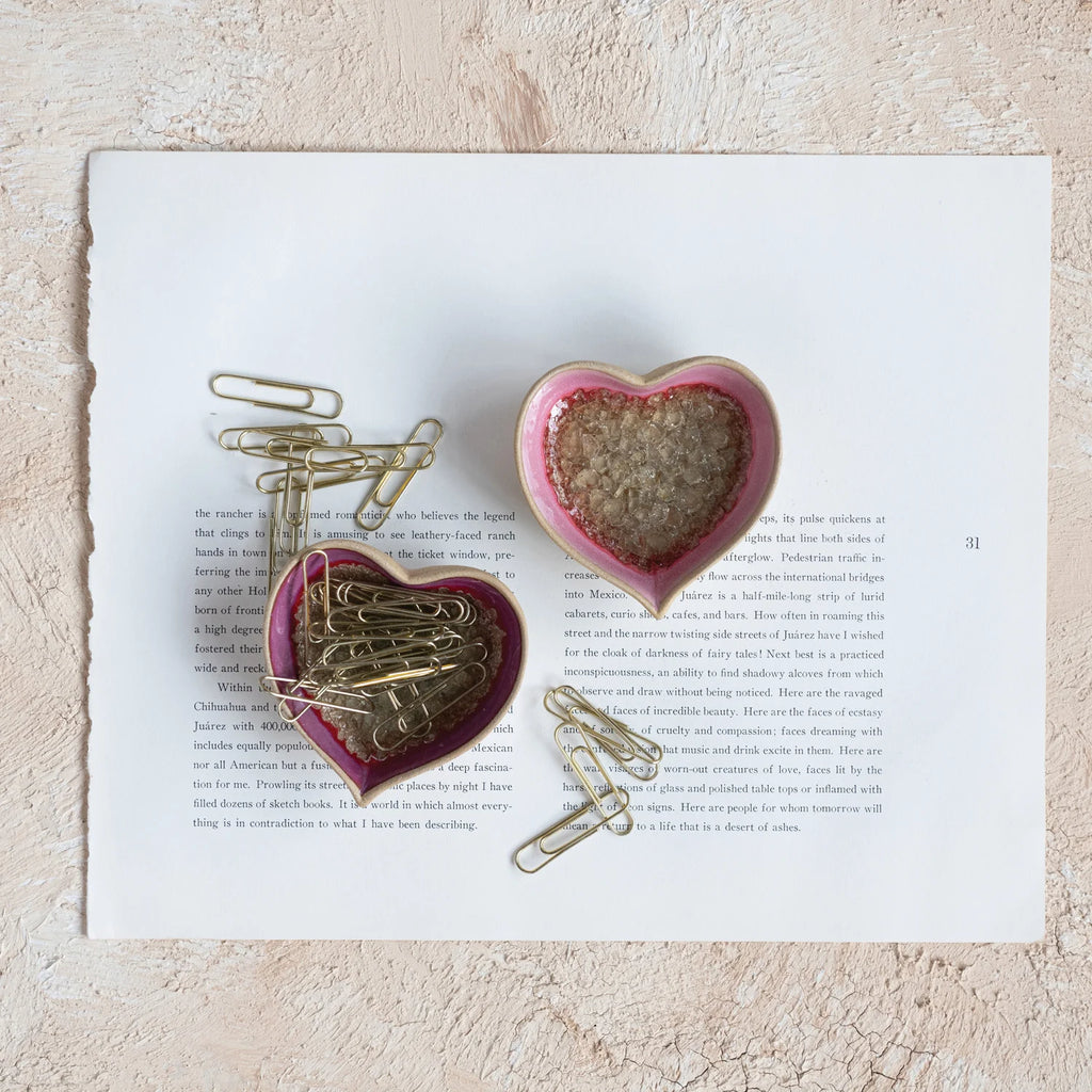 Stoneware Heart Shaped Dish