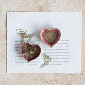 Stoneware Heart Shaped Dish