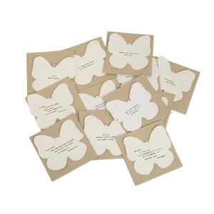 Mini Deckled Butterfly Shaped Cards w/Envelope