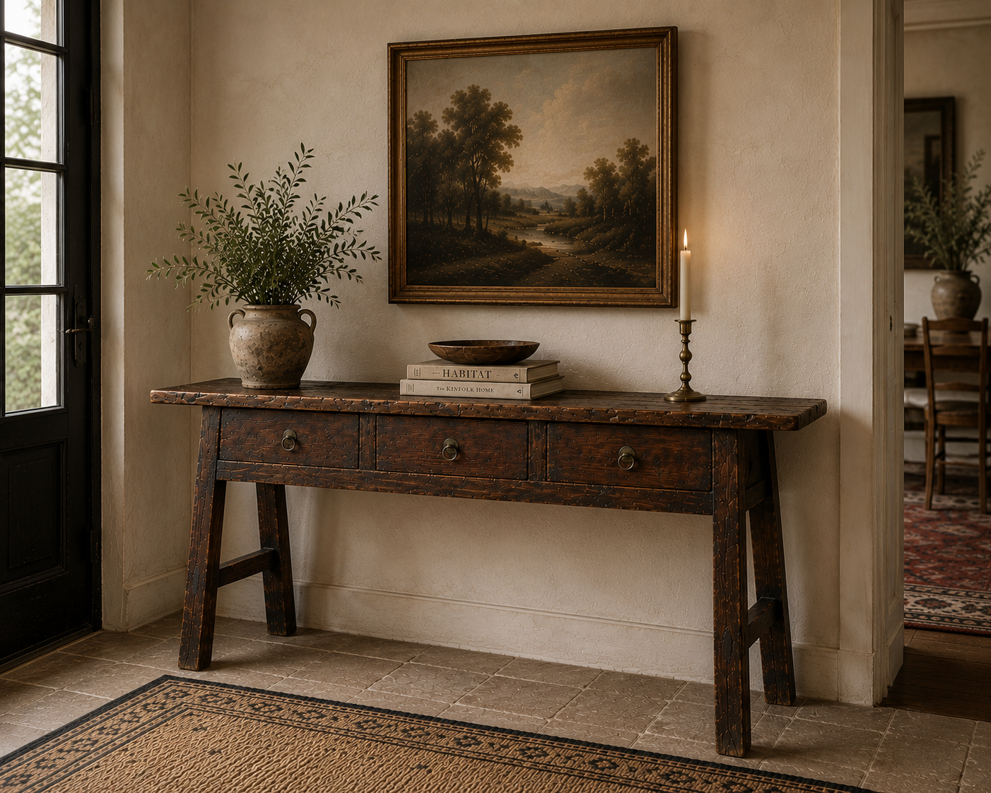 Collected Antique Butcher’s Console Table
