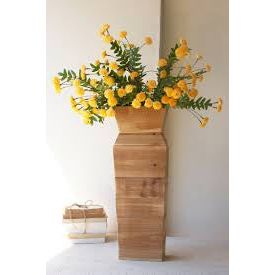 Recycled Wood Tabletop/Wall Vase | Natural