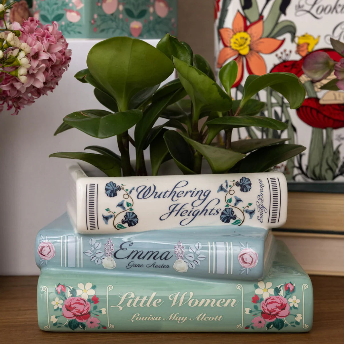 Stacked Book Vase | Pastel Classics