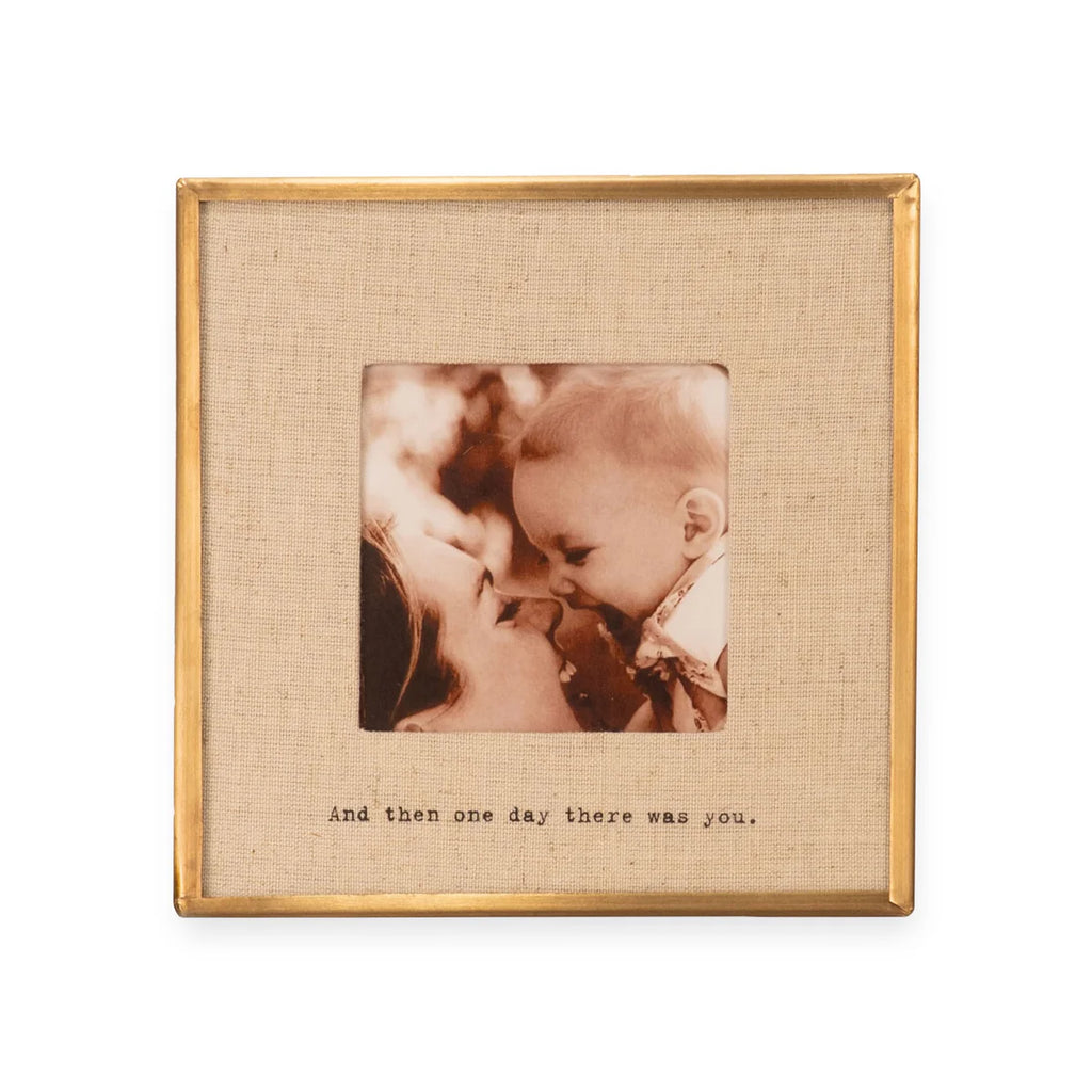 Brass Linen Photo Frame