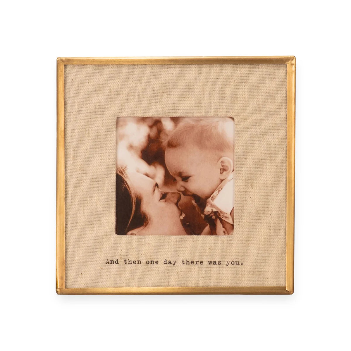 Brass Linen Photo Frame