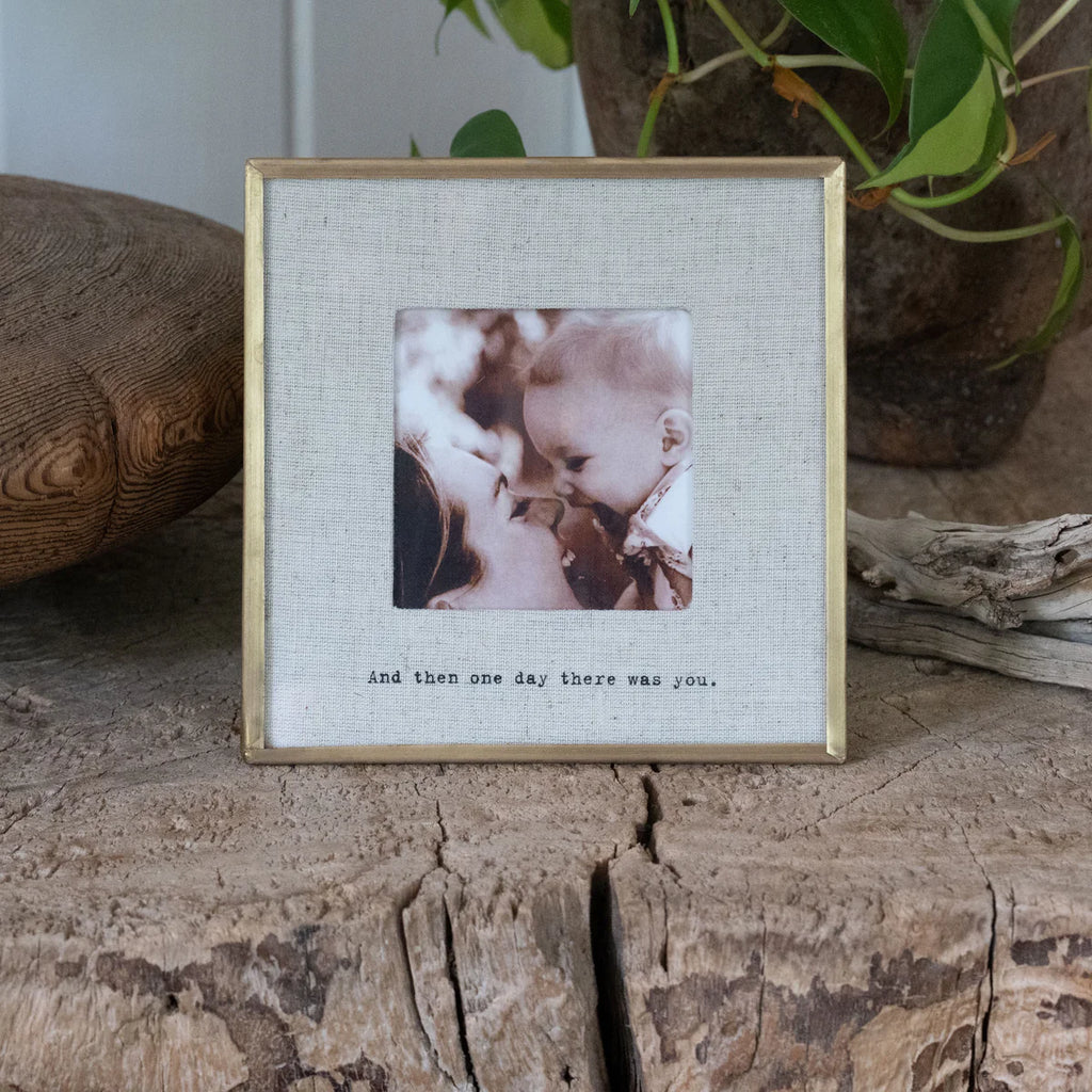 Brass Linen Photo Frame
