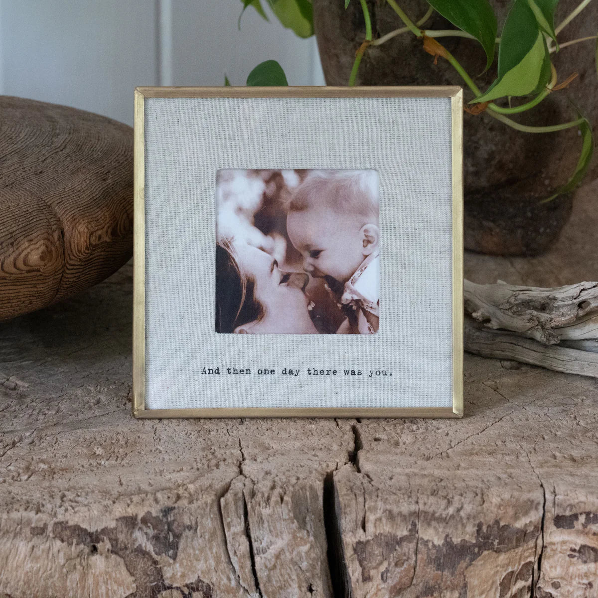 Brass Linen Photo Frame