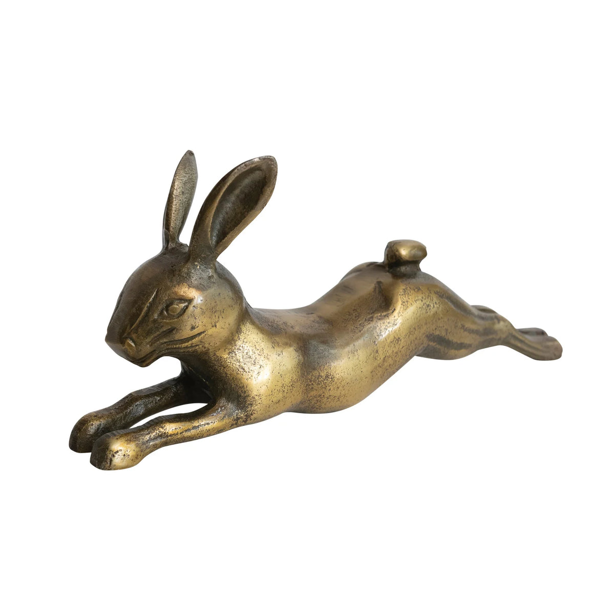 Cast Aluminum Rabbit | Antique Brass Finish
