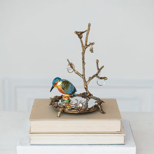 Trinket Box | Enameled Metal Kingfisher