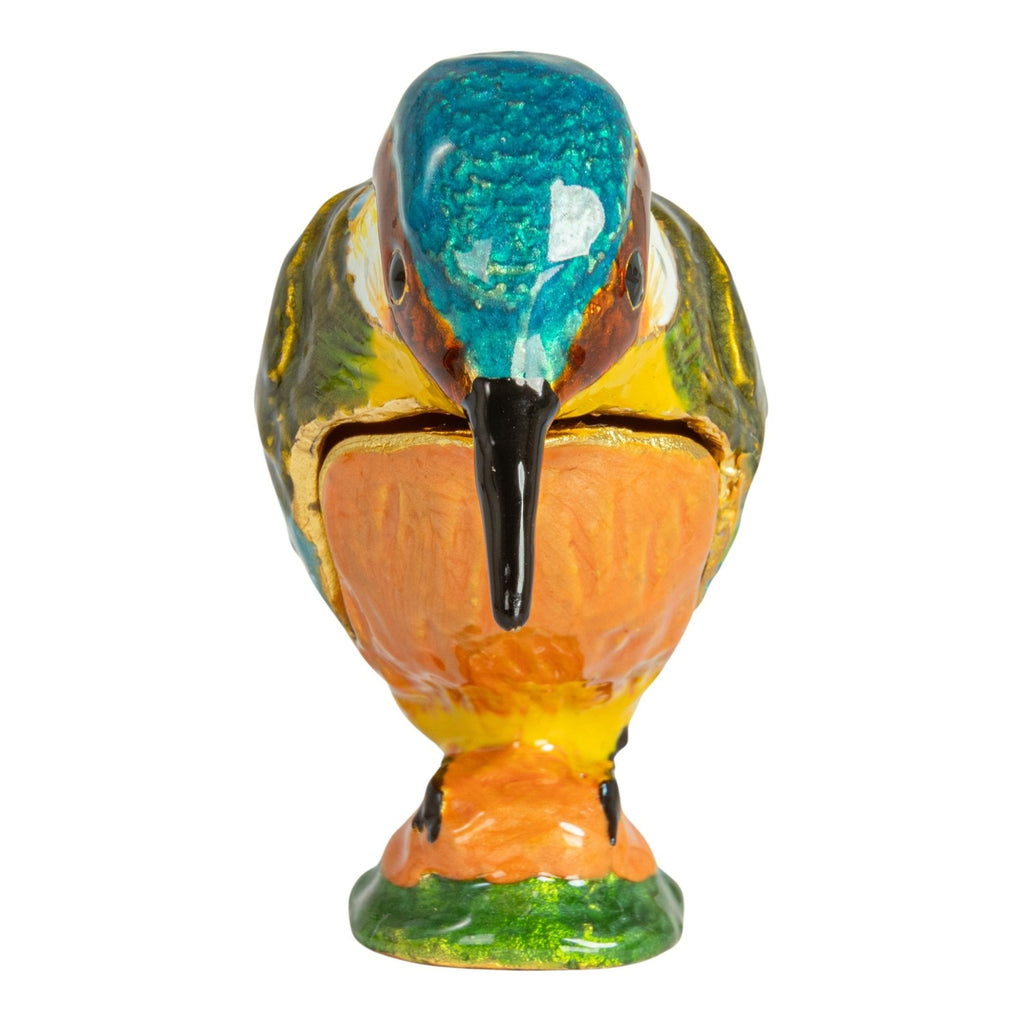 Trinket Box | Enameled Metal Kingfisher