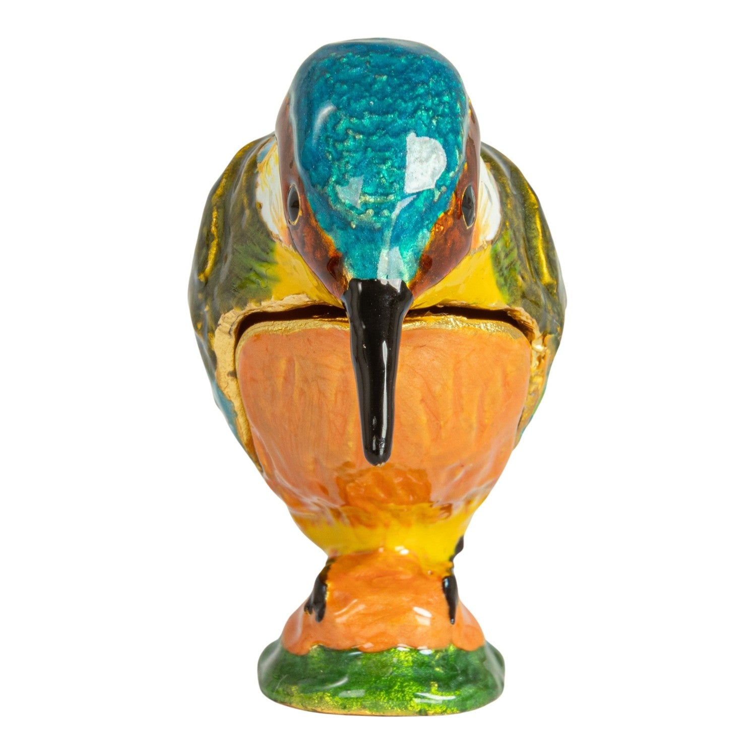 Trinket Box | Enameled Metal Kingfisher
