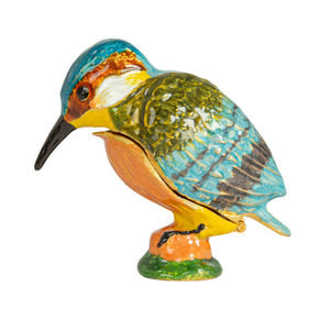 Trinket Box | Enameled Metal Kingfisher
