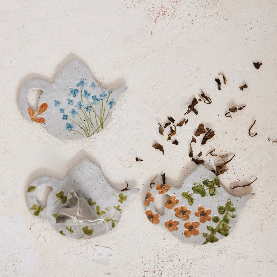 Teabag Holder w/Wild Flowers