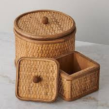 Woven Cane Box
