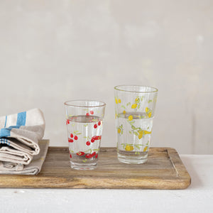 Drinking Glass w/Lemons