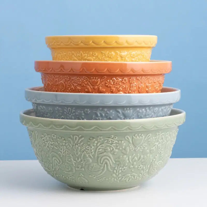 Mason Cash | Home to Roost Mixing Bowl | Cornflower | 2.85 Quart (S18)